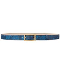 Versace - Greca Printed Leather Belt 1.2" - Lyst