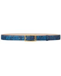 Versace - Greca Leren Riem Met Print - Lyst