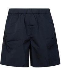Moncler - Logo-Patch Elasticated-Waist Swim Shorts - Lyst
