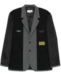 MM6 by Maison Margiela - Pinstripe Panelled Blazer - Lyst