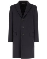 ZEGNA - Single-Breasted Notched-Lapel Coat - Lyst