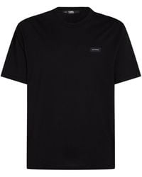 Karl Lagerfeld - Logo-Patch Cotton T-Shirt - Lyst