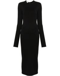 ALESSANDRO VIGILANTE - Abito Midi Con Dettaglio Cut-Out - Lyst