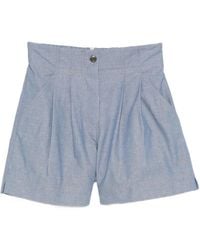 Moncler - High-Waist Chino Shorts - Lyst