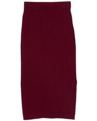 Bompard - Ribbed Elasticated Midi Skirt - Lyst