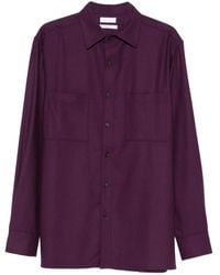 Cellar Door - Chest-Pocket Button Wool Shirt - Lyst