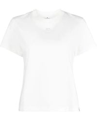 Courreges - T-Shirt En Coton À Logo Appliqué - Lyst