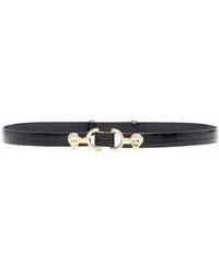Maje - Thin Leather Belt With Lion Bit - Lyst