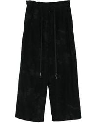 Nude:mm - Bleached-Effect Drawstring Trousers - Lyst