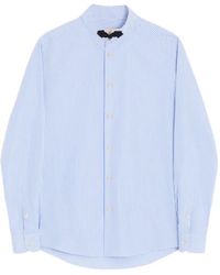 Valentino Garavani - Long-Sleeved Striped Cotton Shirt With Toggle - Lyst