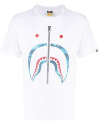 A Bathing Ape - Colors Shark Cotton T-shirt - Lyst