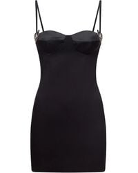 Area - Heart-Motif Twill Mini Dress - Lyst