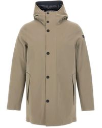 Rrd - Hooded Button-Fastening Coat - Lyst