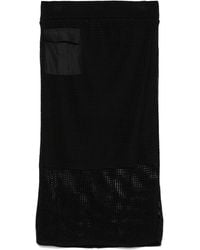 DKNY - Falda Midi De Ganchillo - Lyst
