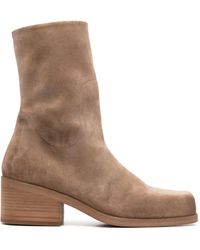 Marsèll - Block-Heel Suede Ankle Boots - Lyst