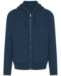 Barba Napoli - Ribbed-Knit Zip-Up Hoodie - Lyst