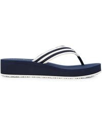 Tommy Hilfiger - Stripe-Detail Platform Flip-Flops - Lyst