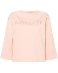 Moncler - Logo-Appliqué Boat-Neck Sweatshirt - Lyst