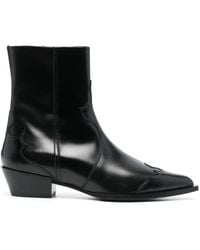Aeyde - Bottes En Cuir Alby 30 Mm À Bout Pointu - Lyst
