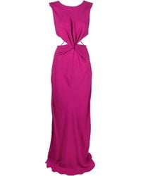 Alberta Ferretti - Cut-Out Gathered Gown - Lyst