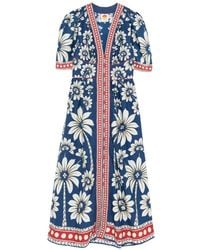 farm rio blue tile dream maxi dress Blue Tile Dream Maxi Dress – FARM Rio main image 0