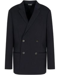 Emporio Armani - Double-Breasted Blazer - Lyst