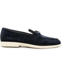 Santoni - Bow-Detail Suede Boat Shoes - Lyst