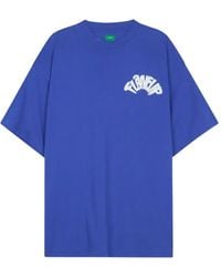 flâneur - Logo-Print Cotton T-Shirt - Lyst
