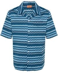 Missoni - Katoenen Overhemd Met Zigzagpatroon - Lyst