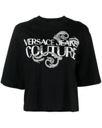 Versace Jeans Couture - Logo-Print Cotton T-Shirt - Lyst