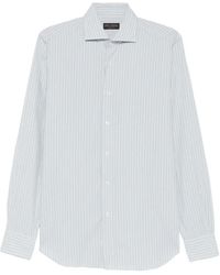 Dell'Oglio - Gestreept Overhemd - Lyst