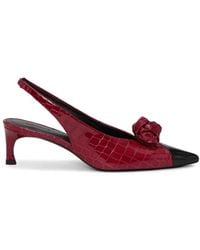 ROTATE BIRGER CHRISTENSEN - Knot Slingback Leather Pumps - Lyst