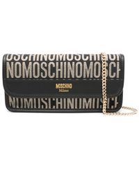 Moschino - Logo Patterned-jacquard Clutch Bag - Lyst