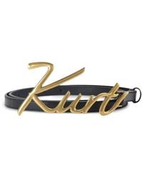 Kurt Geiger - Metal-Logo Belt - Lyst
