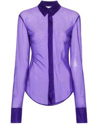 The Attico - Camicia semi trasparente Elton - Lyst