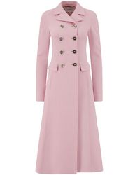 Giambattista Valli - Double-breasted Wool Crêpe Coat - Lyst