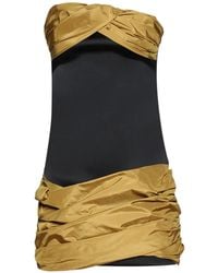 Burc Akyol - Vestido Corto Drapeado - Lyst