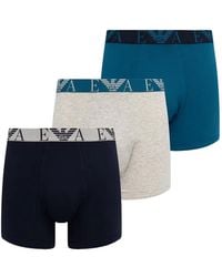 Emporio Armani - Logo-Waistband Boxers (Set Of Three) - Lyst