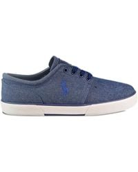 Polo Ralph Lauren - Faxon Denim Trainers - Lyst