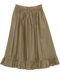 MM6 by Maison Margiela - Ruffled-Trim Flared Skirt - Lyst