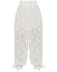 Zimmermann - Polka Dot Tie-Fastening Trousers - Lyst