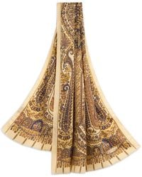 Etro - Fringed Paisley-Print Scarf - Lyst