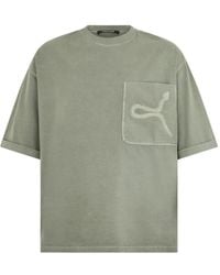 Roberto Cavalli - Snake-Embroidered T-Shirt - Lyst