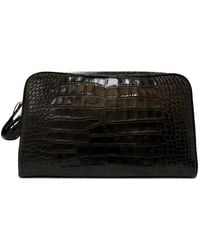 Tom Ford - Crocodile-Effect Leather Clutch Bag - Lyst