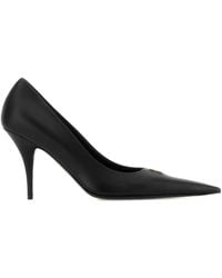 Balenciaga - 90Mm Avenue Bb Editor Leather Pumps - Lyst