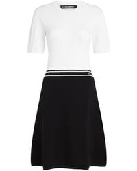 KARL LAGERFELD - Cable-Knit A-Line Mini Dress - Lyst