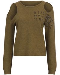 MM6 by Maison Margiela - Number-Print Cut-Out Jumper - Lyst