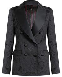 Etro - Zweireihiger Jacquardblazer, Damen, Größe - Lyst