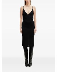 Rick Owens - V-Neck Spaghetti-Strap Midi Dress - Lyst