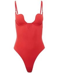 Fleur du Mal - U-Plunge Adjustable-Strap Bodysuit - Lyst